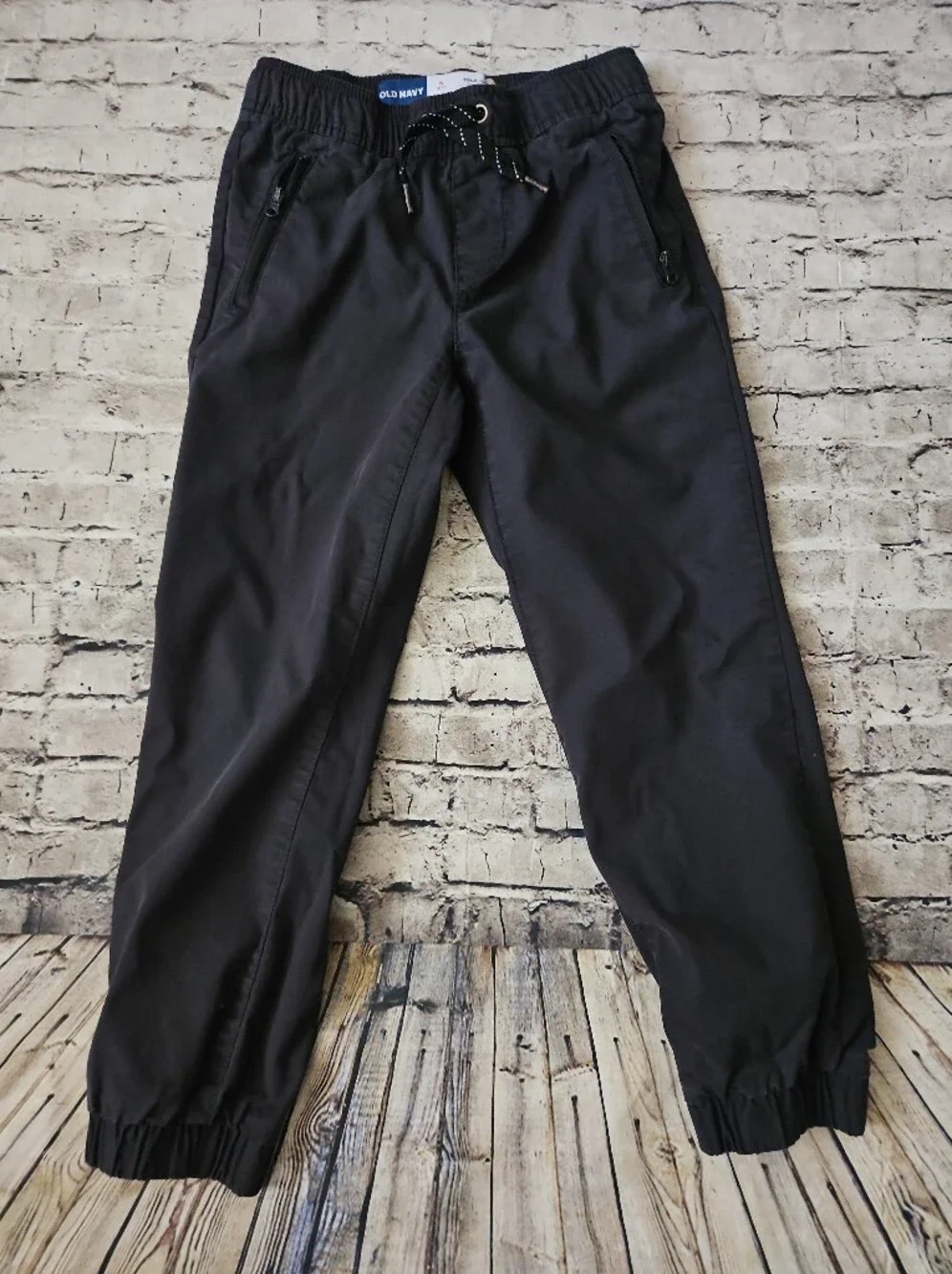 Old Navy Boys Size Small Black Tech Jogger Pants Built-in Flex